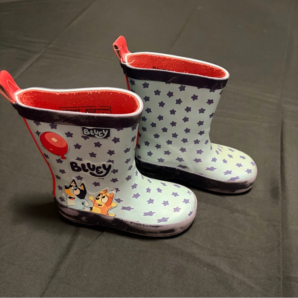 Bluey Bingo‎ Ground Up Rubber Rain Boots Waterproof Toddler 5/6 Pre-owned